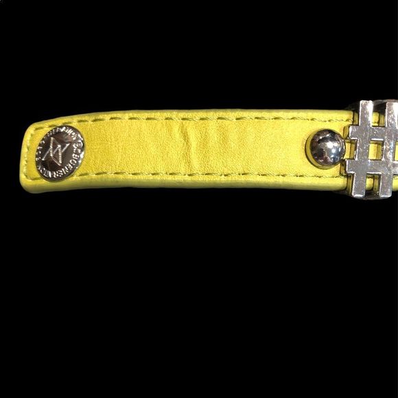 Leather cuff #yolo lime green - Picture 6 of 7